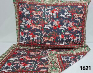 روبالشتی پرینت دورو شکارگاه (سرمه ای)