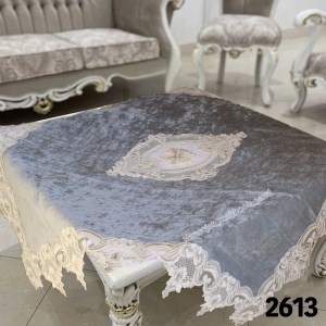 رومیزی(100*100)حریر پرنیا طوسی